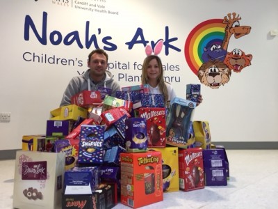 Nation Radio donate Easter eggs to the Noah's Ark Charity