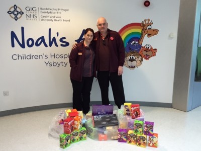 Sainsbury's Rumney Hill donate Easter eggs to the Noah's Ark Charity