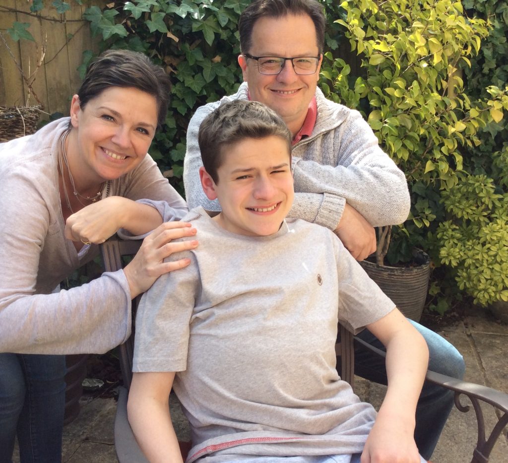 Matt with his mum and dad