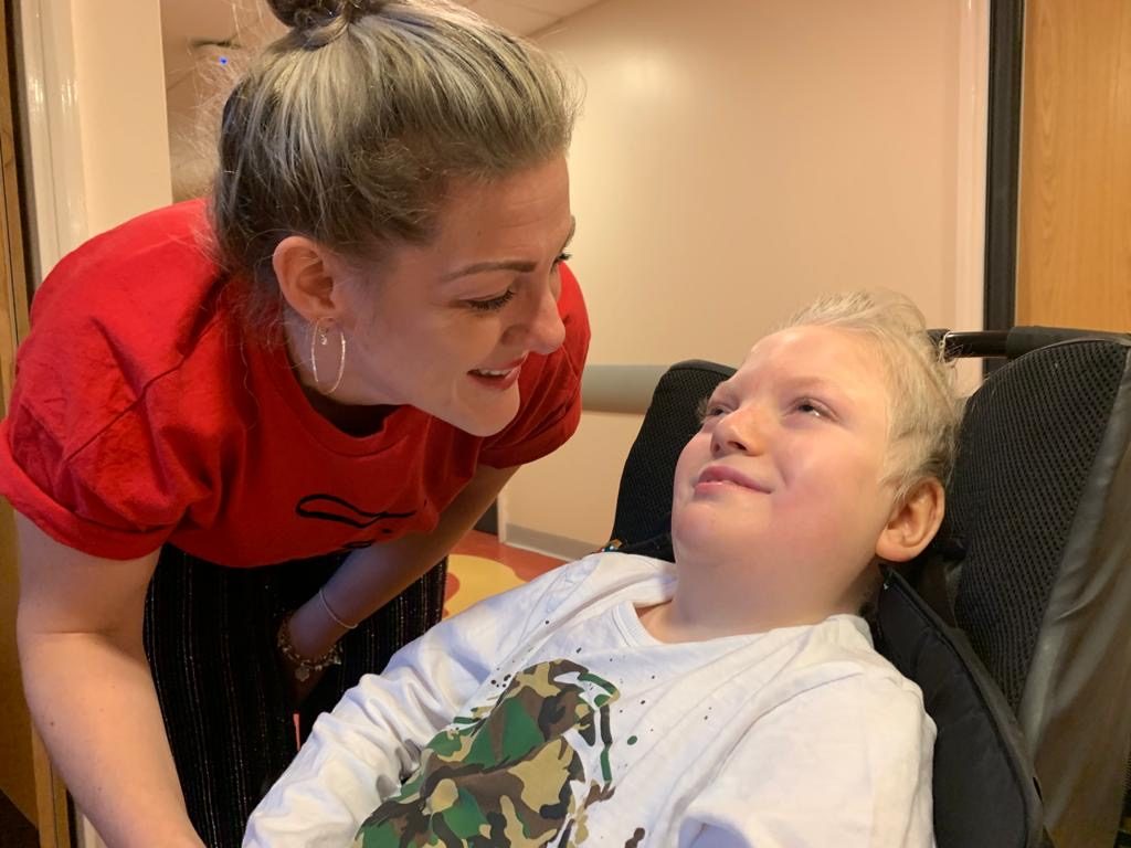 Micaela Turner and son Cai at Noah's Ark Children's Hospital