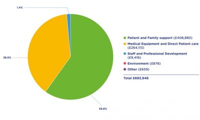 How the Noah's Ark Charity gave support in 2019 pie chart