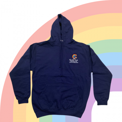 Noah's Ark Charity adult hoodie - no zip navy