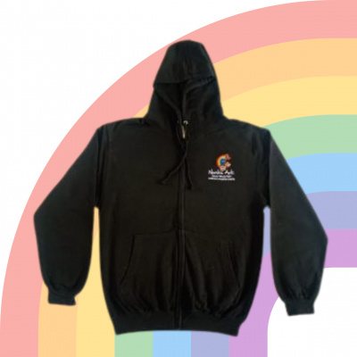 Noah's Ark Charity adult zip hoodie black